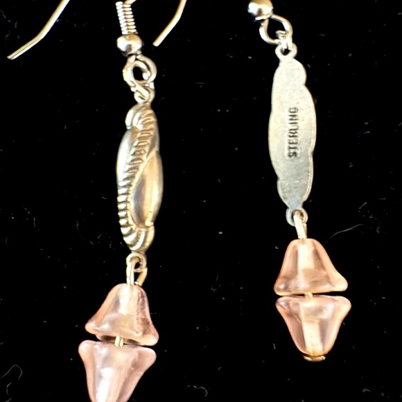 Pididdly Links Rose Quartz Sterling 18” Necklace and Earring Set. Vintage.❣️ - Picture 4 of 9